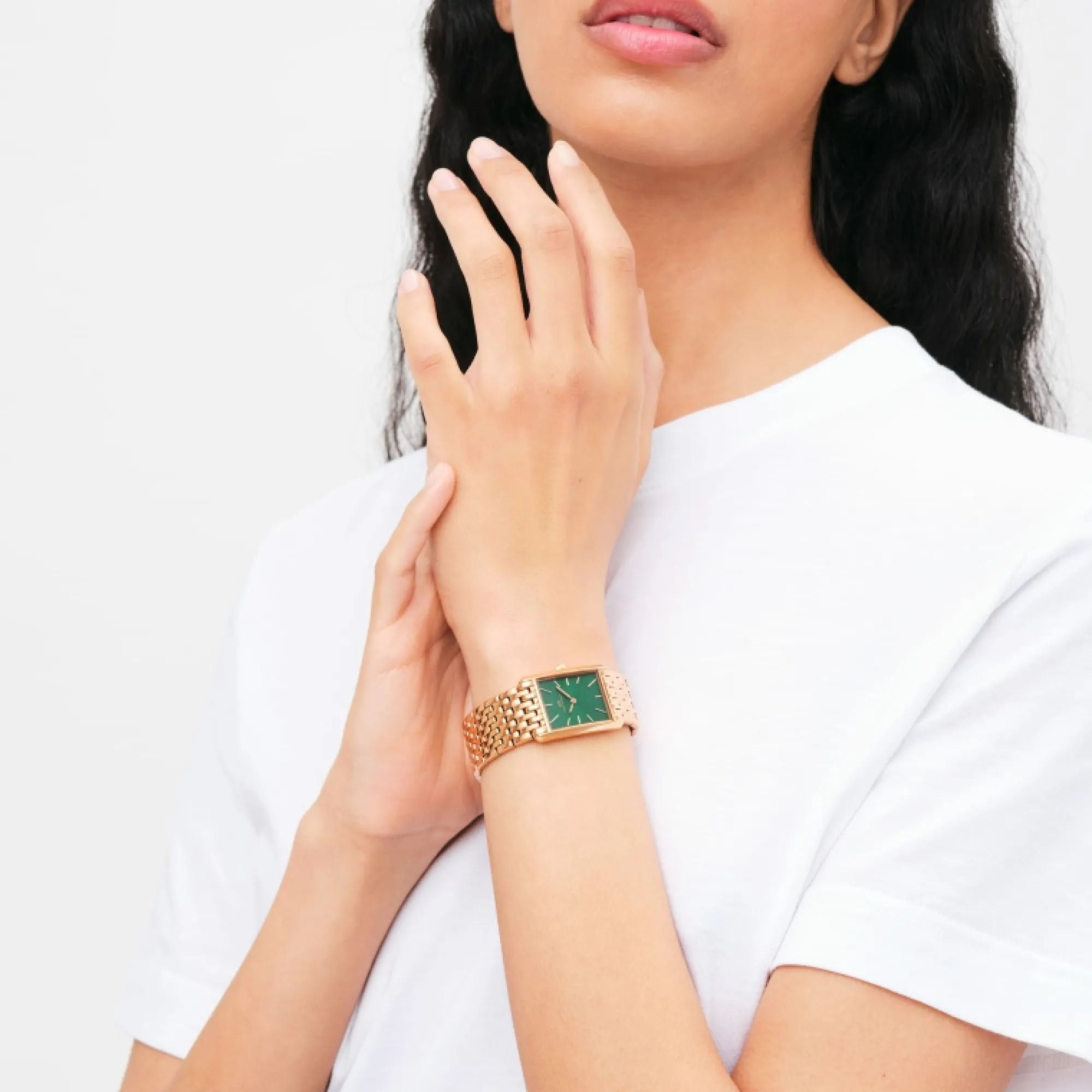 Daniel Wellington Damklockor<Bound 9-Link Emerald Sunray Rose Gold