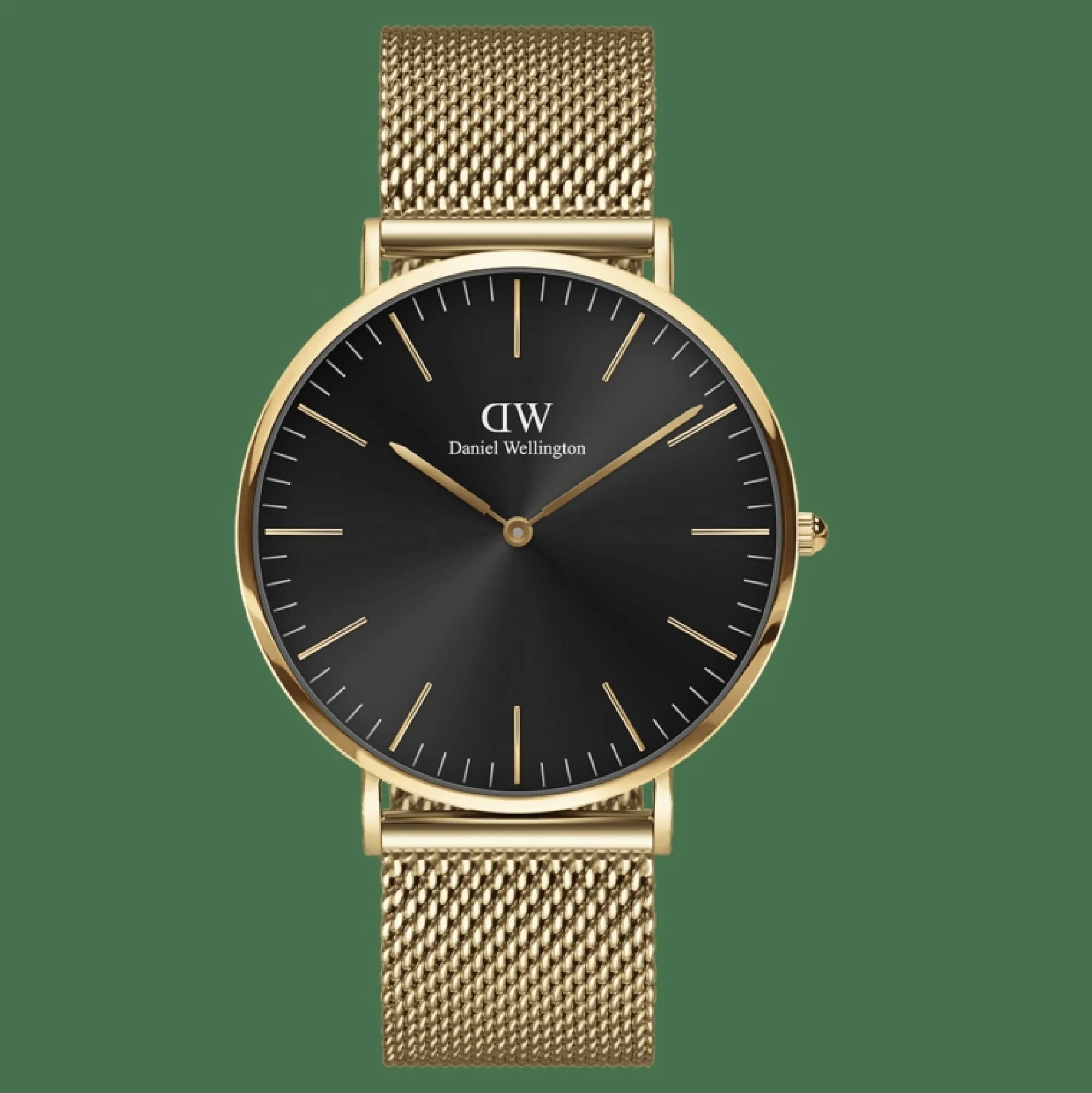 Daniel Wellington Herrklockor<Classic Mesh Onyx Gold