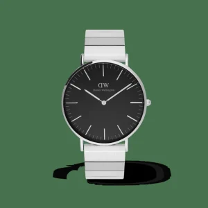 Daniel Wellington Herrklockor<Classic Piano Link Onyx Silver