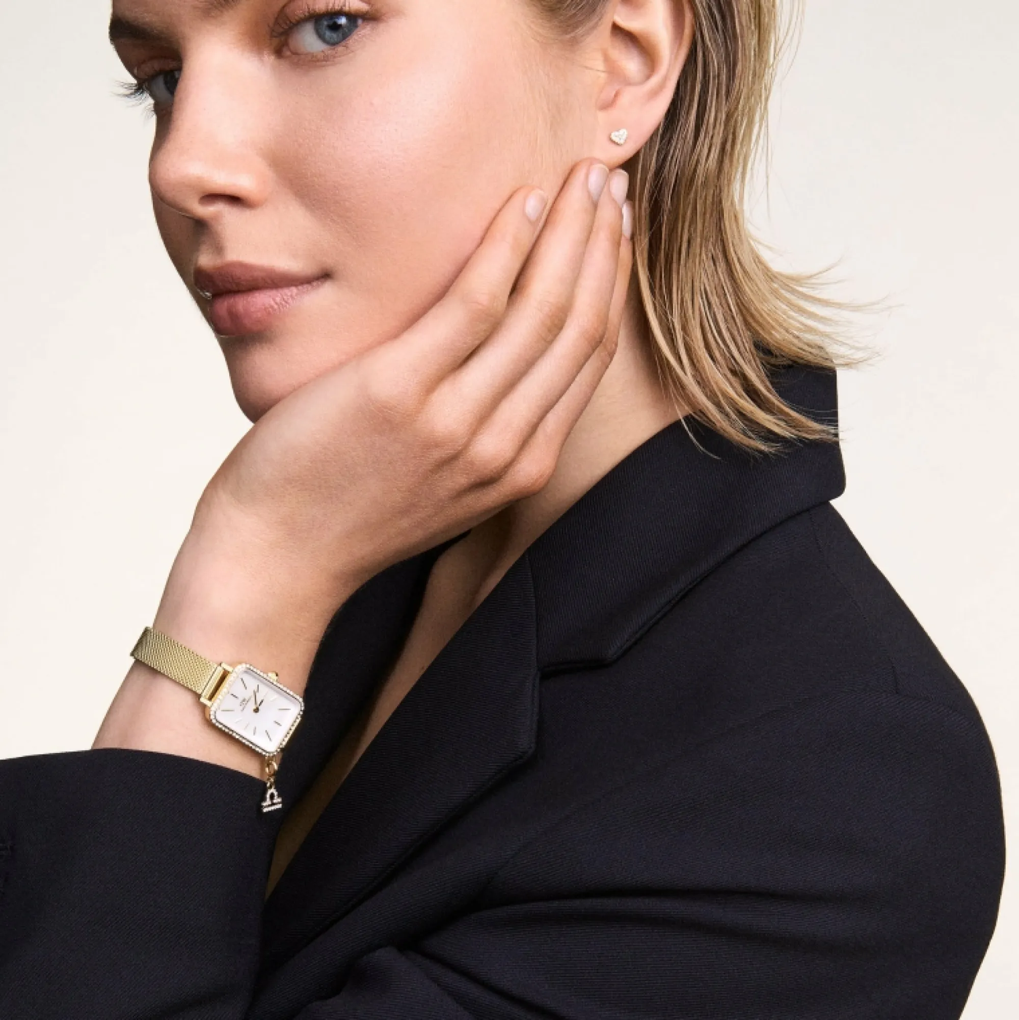 Daniel Wellington Örhängen<Crystal Heart Stud Silver