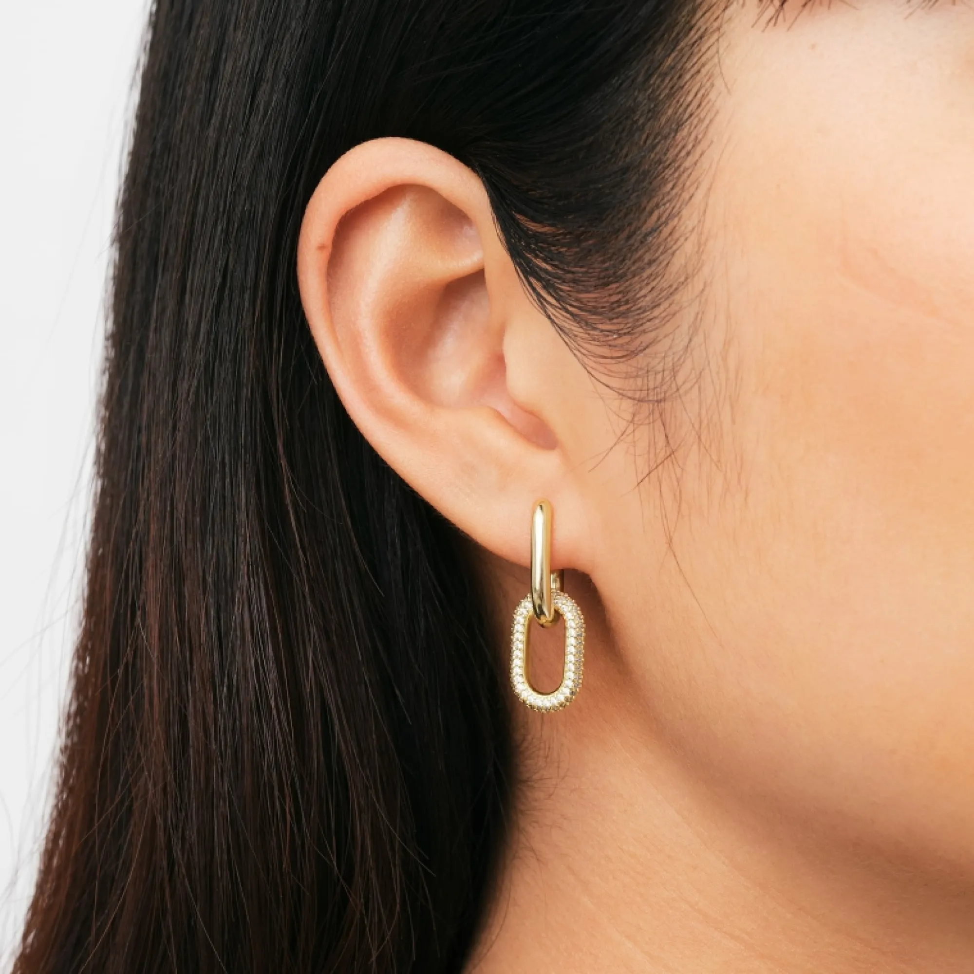Daniel Wellington Örhängen<Crystal Link Earrings Gold