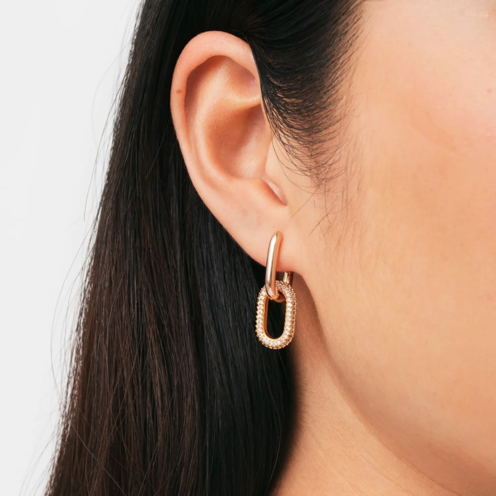 Daniel Wellington Örhängen<Crystal Link Earrings Rose Gold