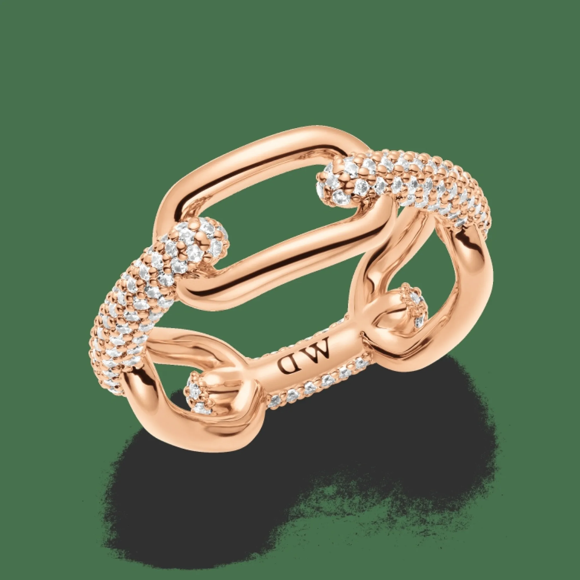 Daniel Wellington Ringar<Crystal Link Ring Rose Gold