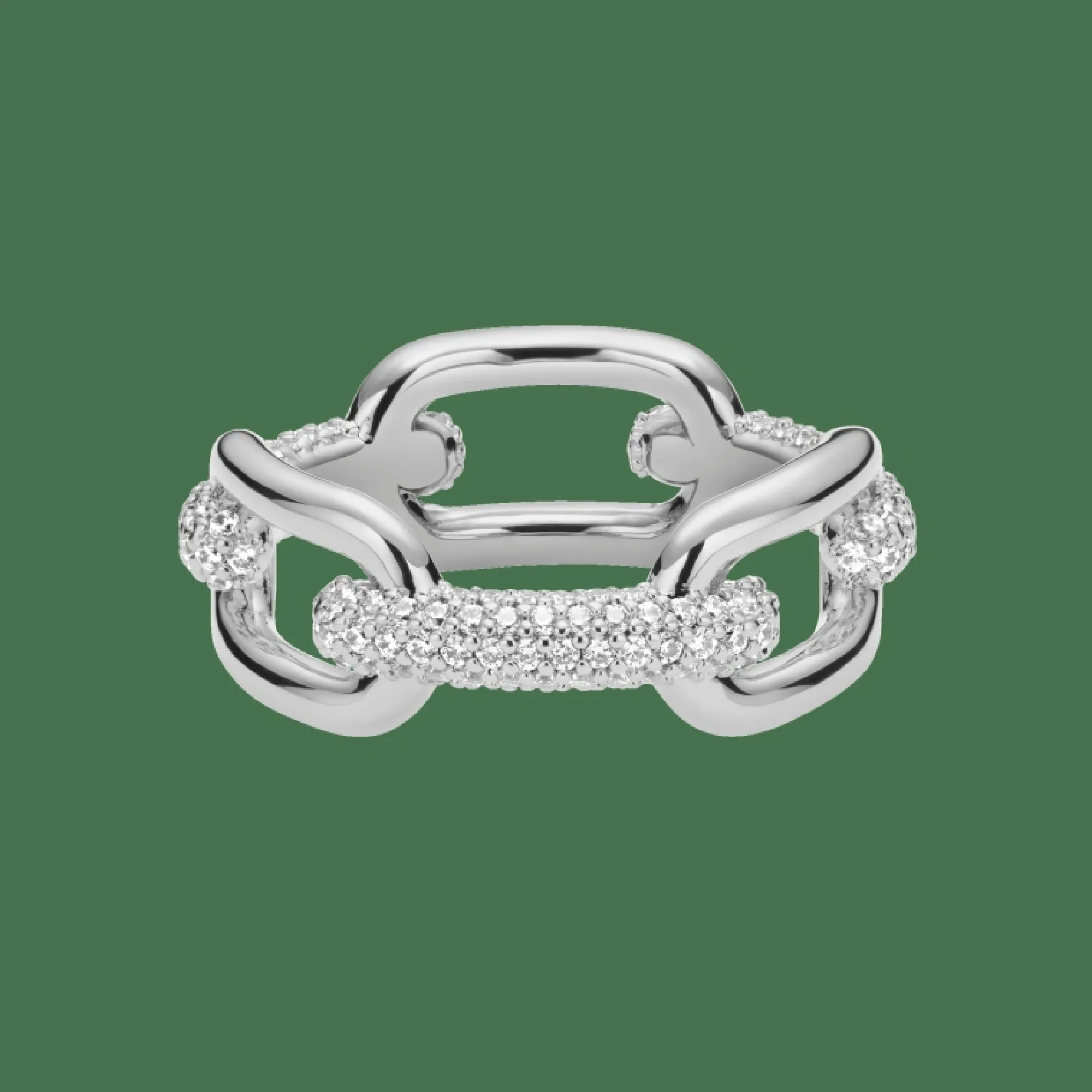 Daniel Wellington Ringar<Crystal Link Ring Silver