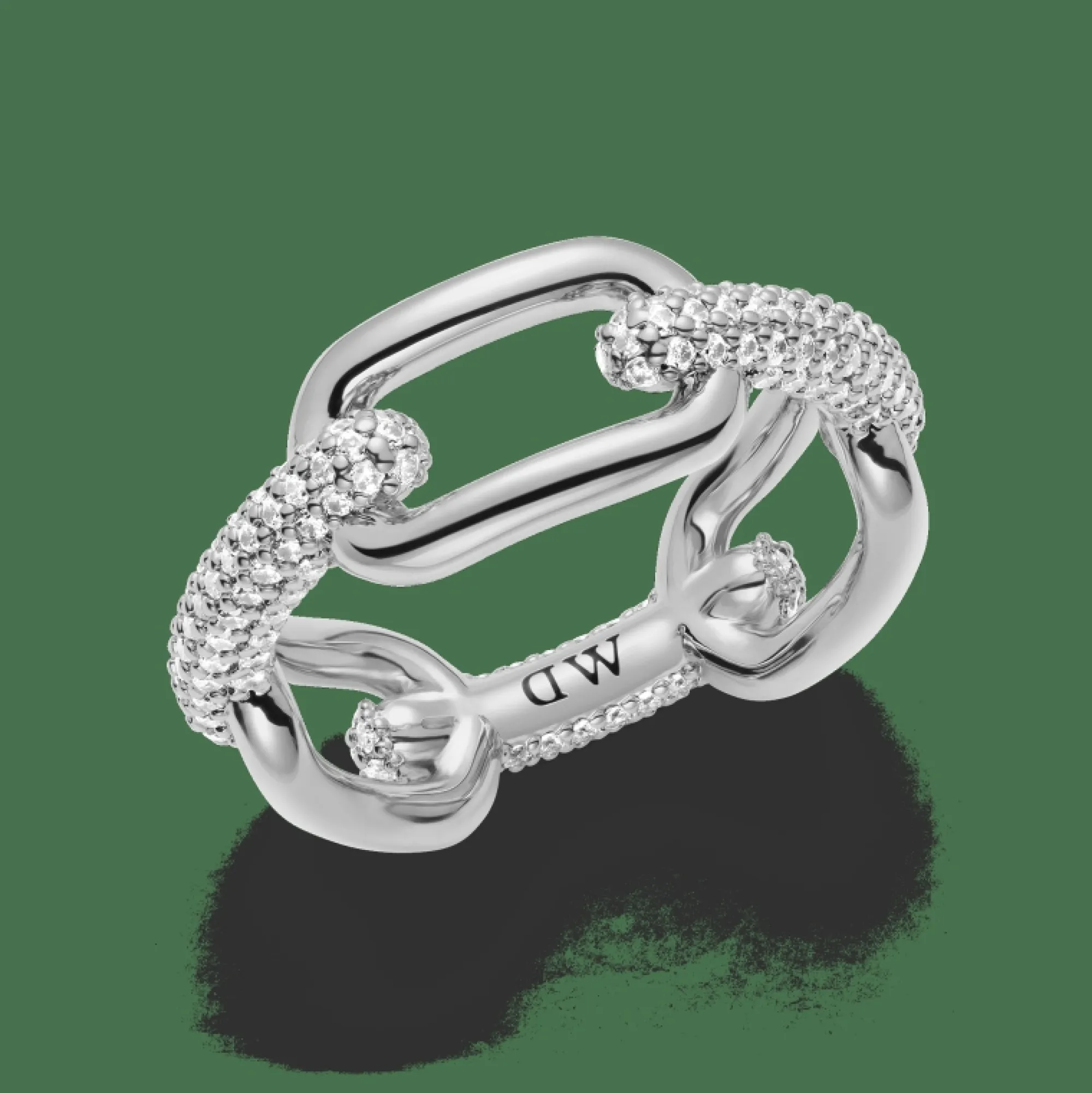Daniel Wellington Ringar<Crystal Link Ring Silver