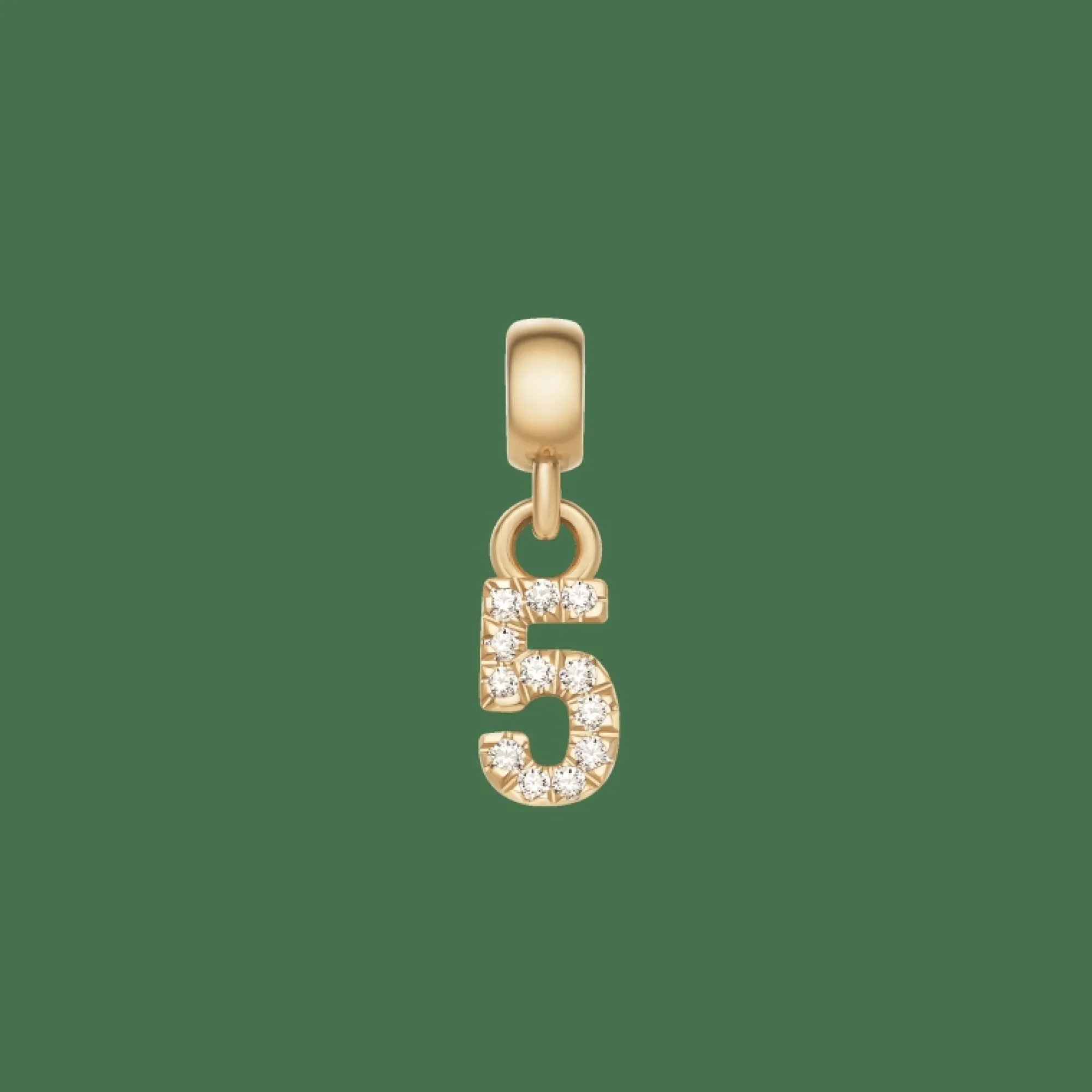 Daniel Wellington Berlocker<Crystal Number Charm Gold