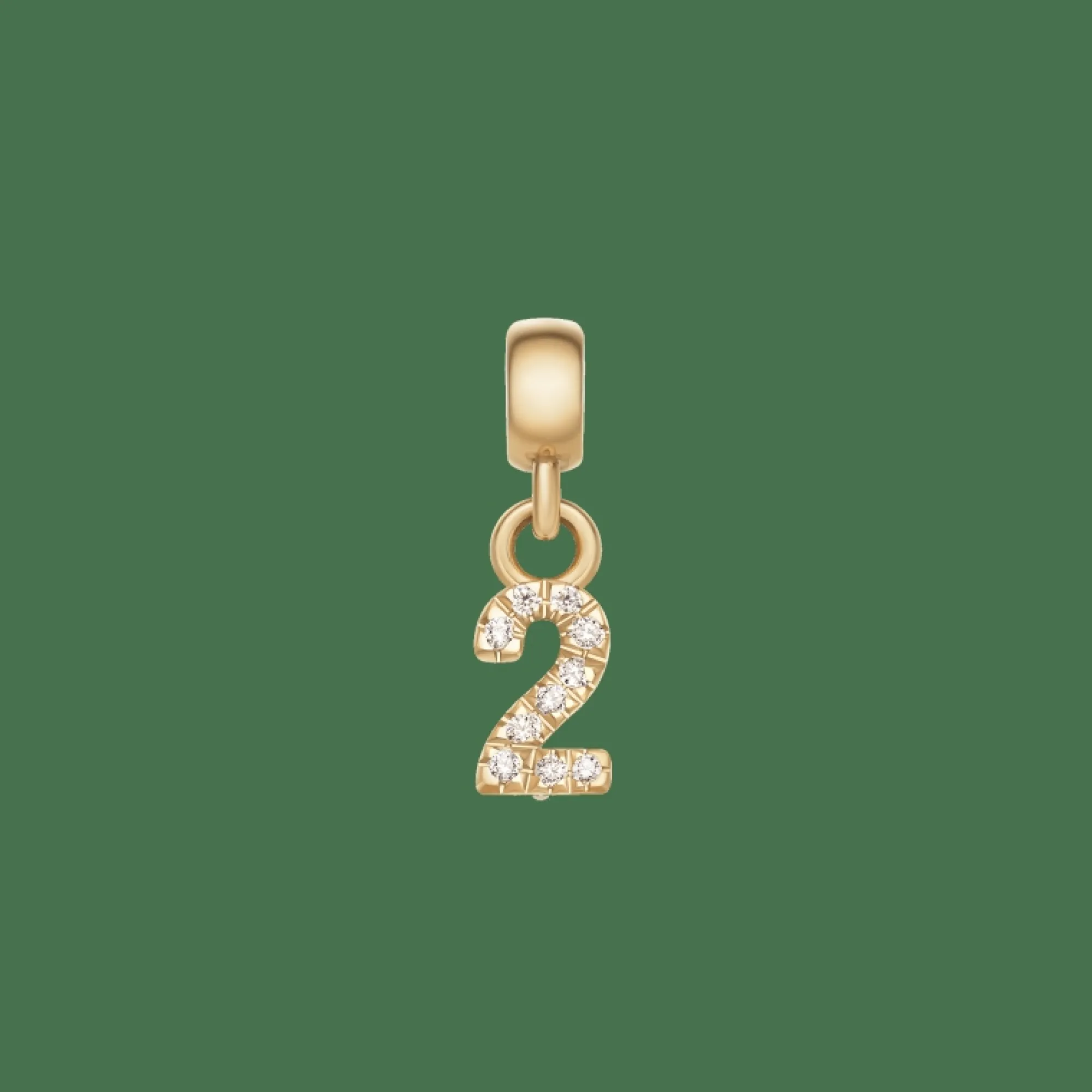 Daniel Wellington Berlocker<Crystal Number Charm Gold