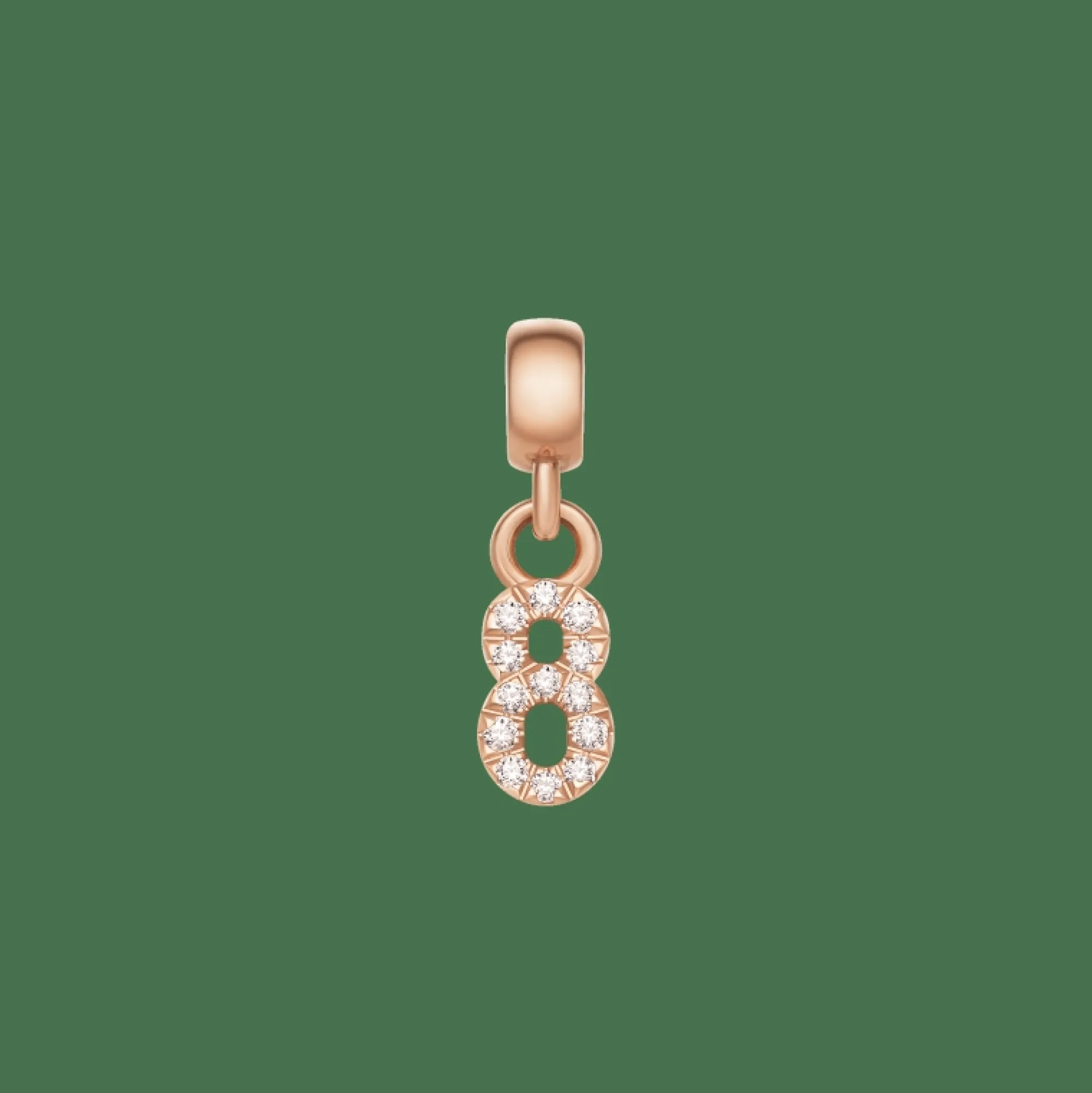 Daniel Wellington Berlocker<Crystal Number Charm Rose Gold