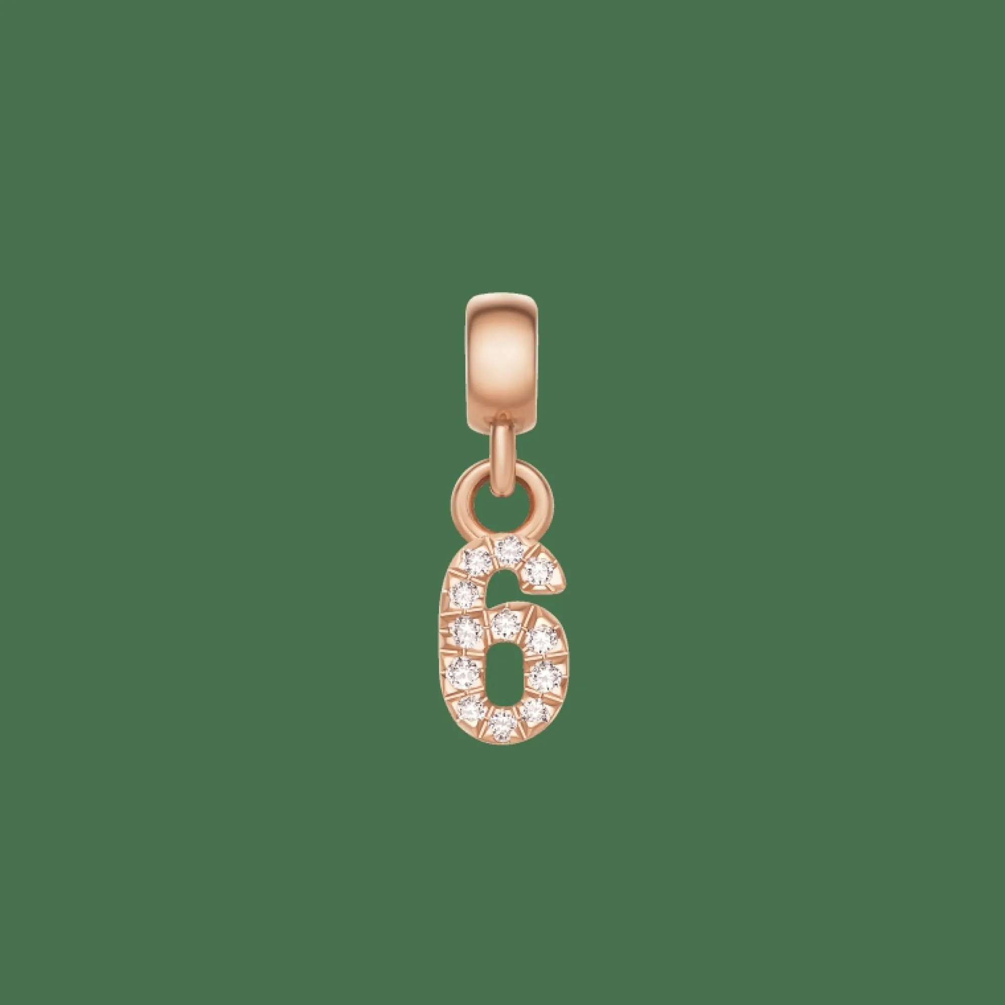 Daniel Wellington Berlocker<Crystal Number Charm Rose Gold