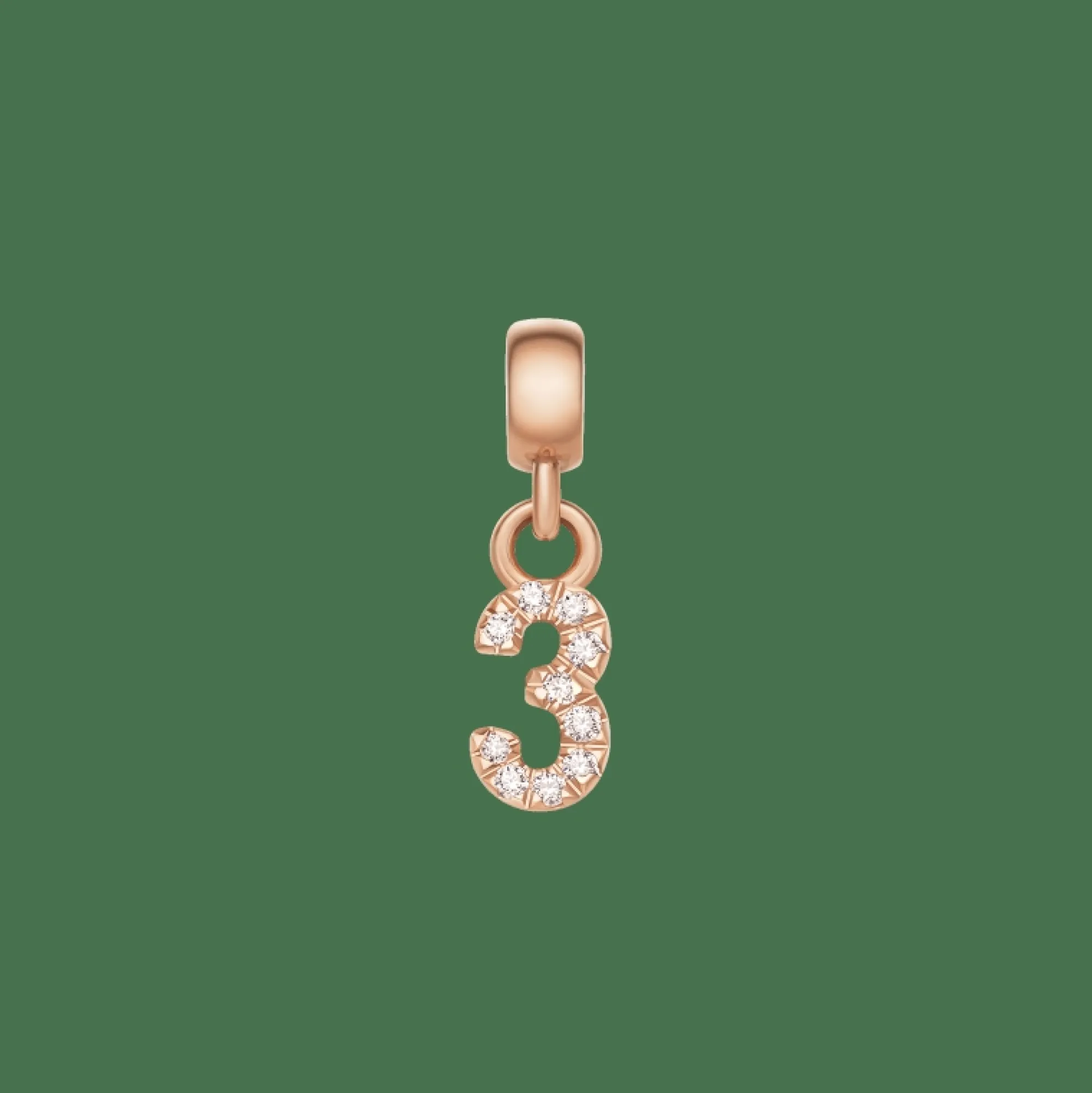 Daniel Wellington Berlocker<Crystal Number Charm Rose Gold