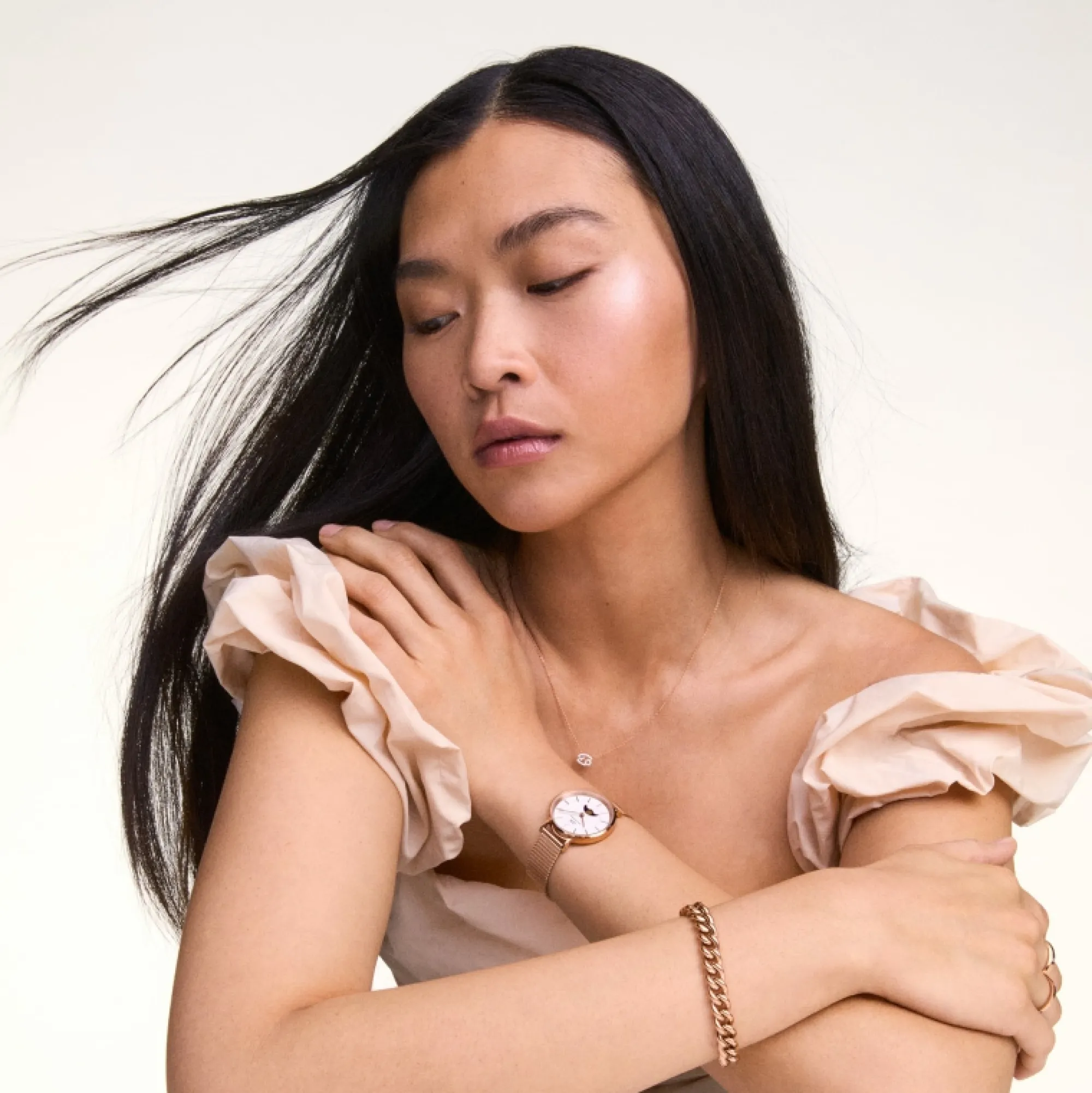 Daniel Wellington Halsband<Crystal Zodiac Chain Necklace Rose Gold