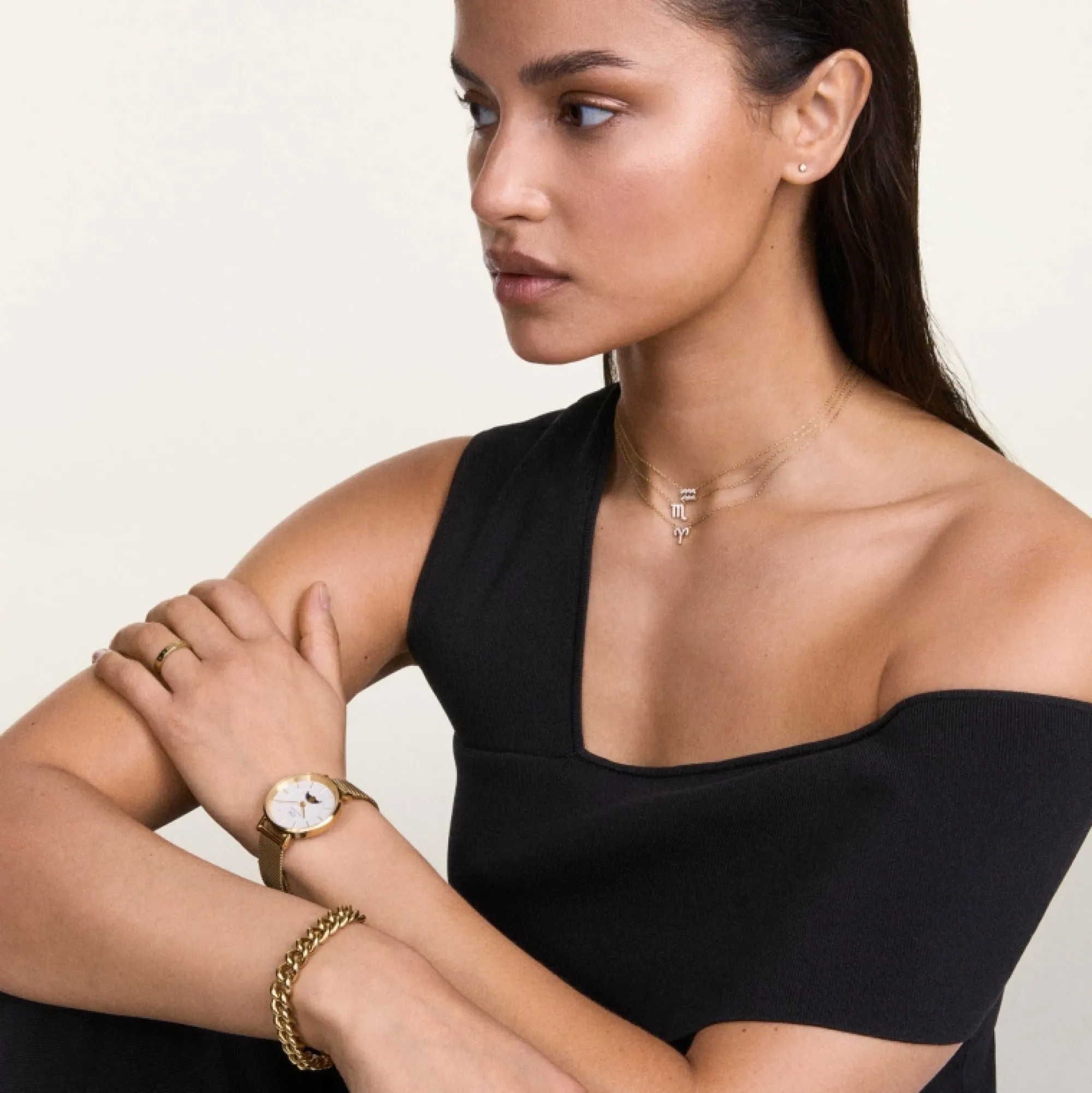 Daniel Wellington Halsband<Crystal Zodiac Chain Necklace Silver