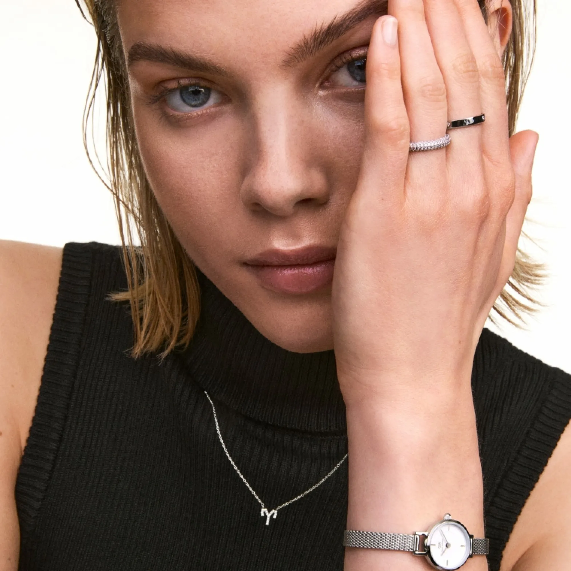 Daniel Wellington Halsband<Crystal Zodiac Chain Necklace Silver