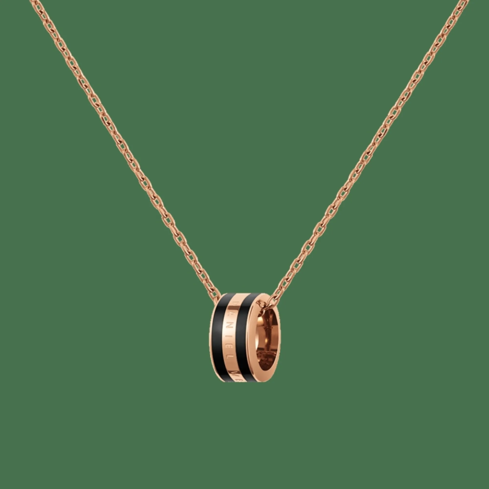 Daniel Wellington Halsband<Emalie Necklace Rose Gold/Black