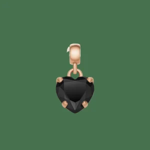 Daniel Wellington Berlocker<Heart Black Crystal Charm RG Rose Gold/Black