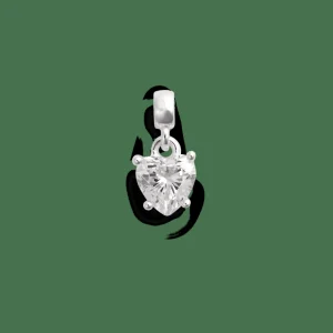 Daniel Wellington Berlocker<Heart White Crystal Charm S925 Sterling Silver
