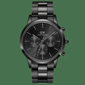 Daniel Wellington Herrklockor<Iconic Chronograph Link Onyx B Black