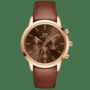 Daniel Wellington Herrklockor<Iconic Chronograph St Mawes Amber RG Rose Gold
