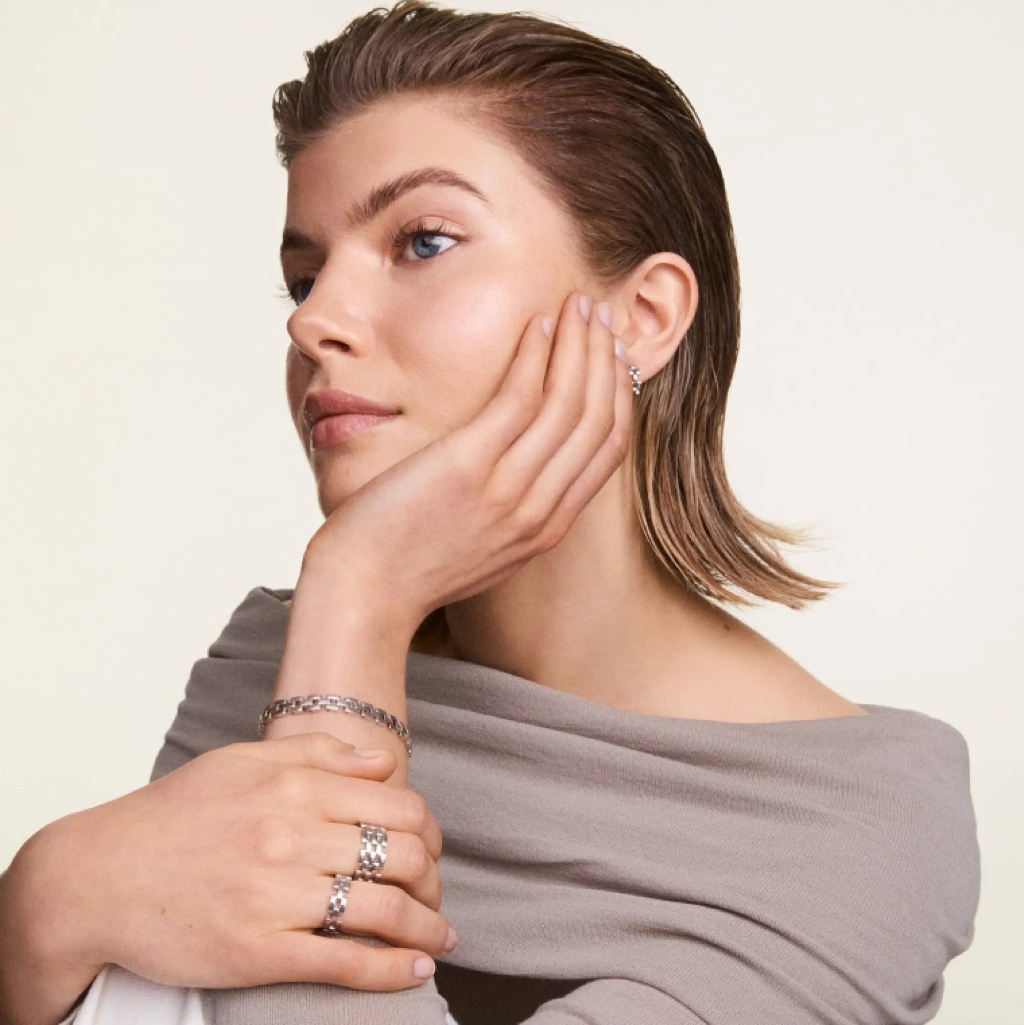 Daniel Wellington Armband<3-Link Bracelet Silver