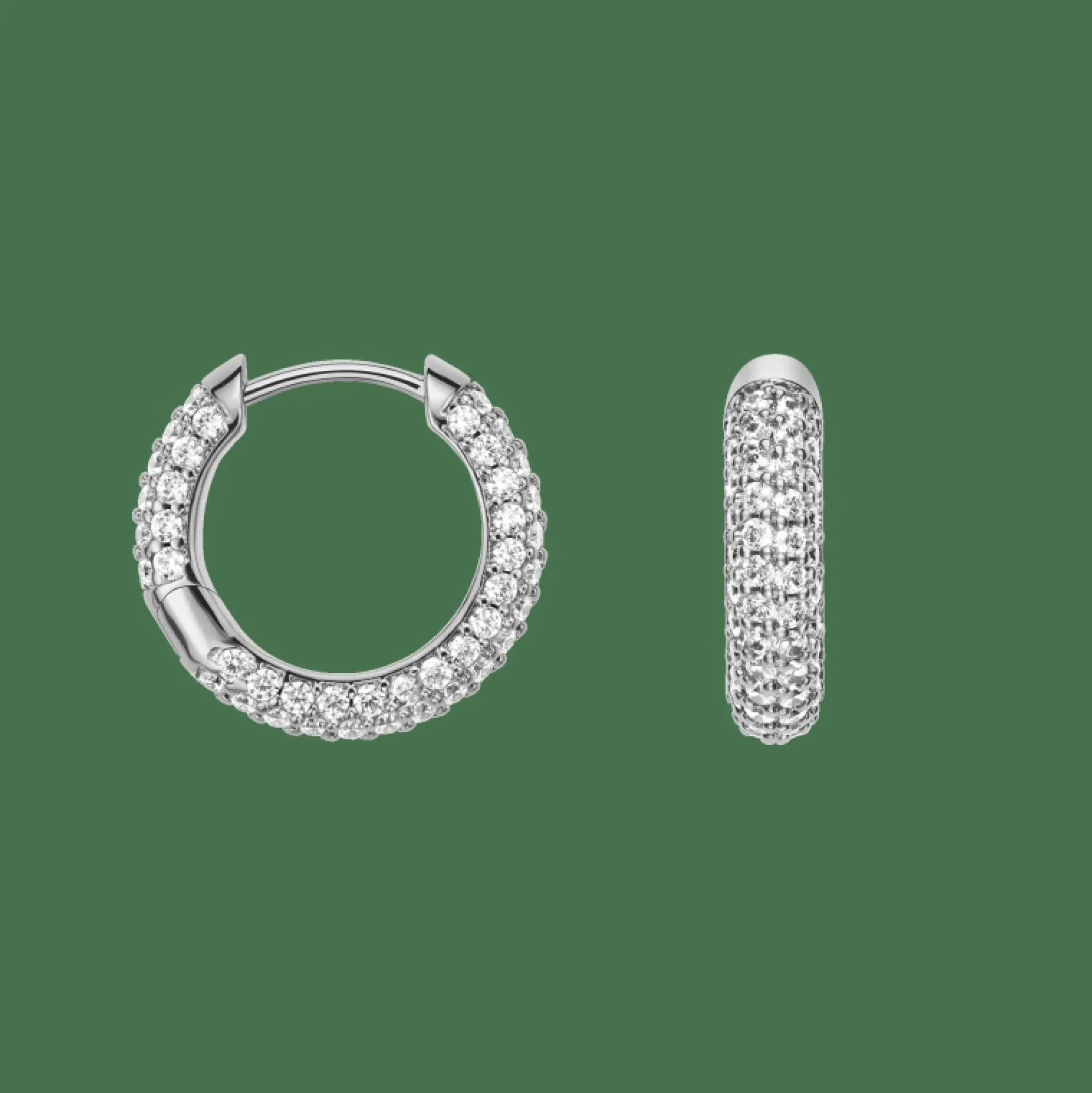 Daniel Wellington Örhängen<Pavé Crystal Earrings Silver