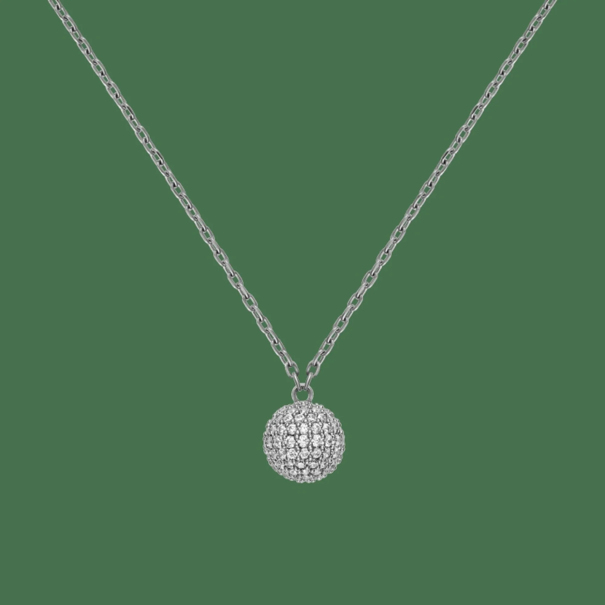 Daniel Wellington Halsband<Pavé Crystal Pendant Necklace Silver