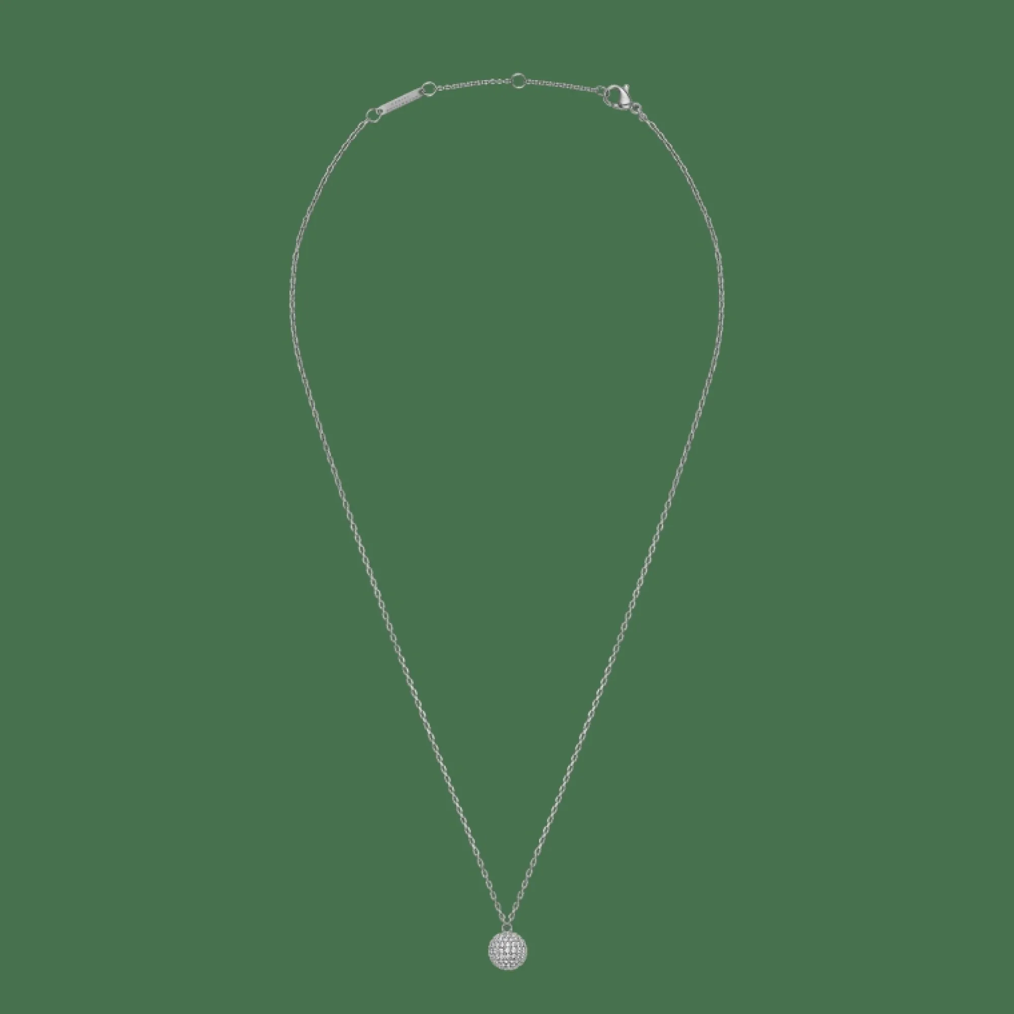 Daniel Wellington Halsband<Pavé Crystal Pendant Necklace Silver