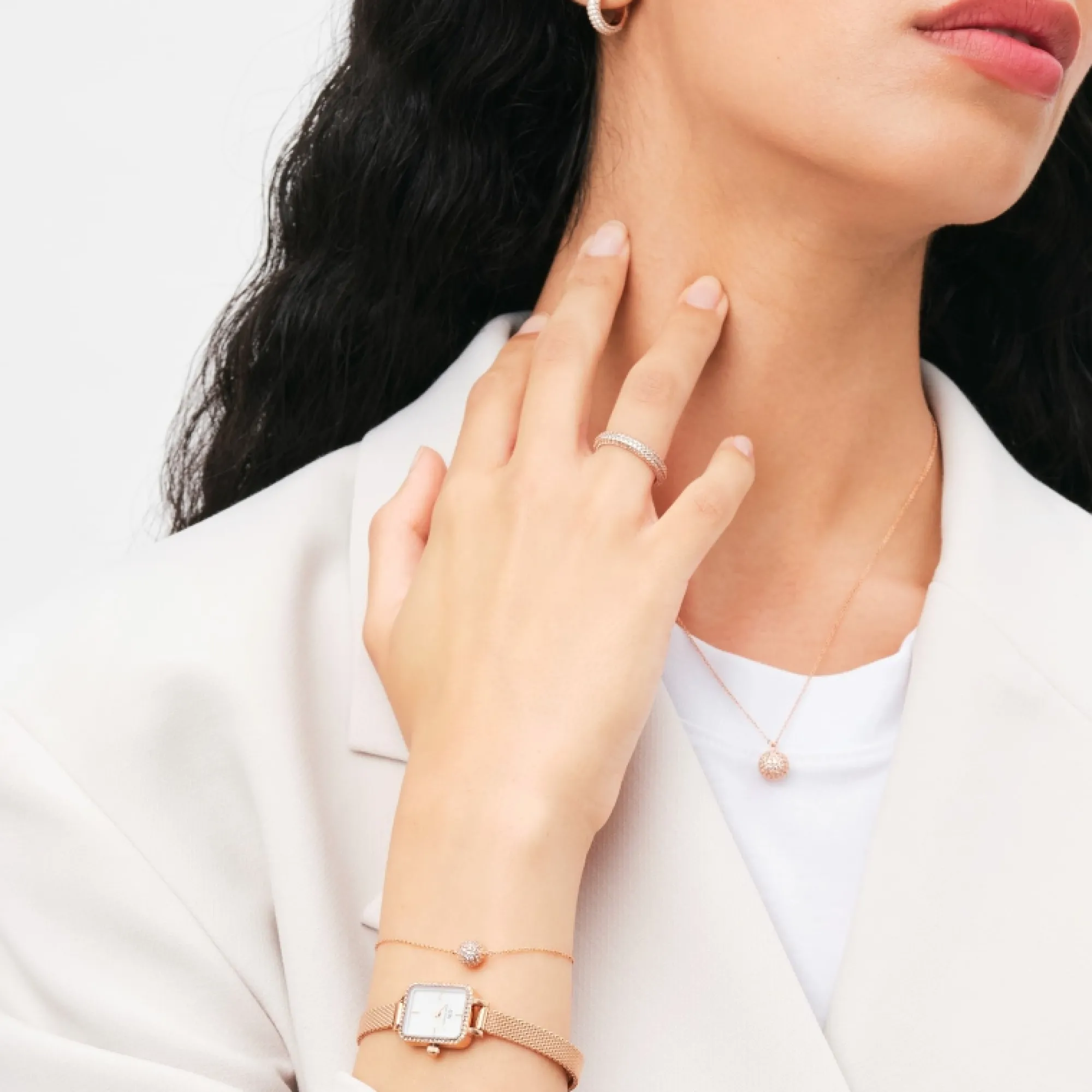 Daniel Wellington Ringar<Pavé Crystal Ring Rose Gold