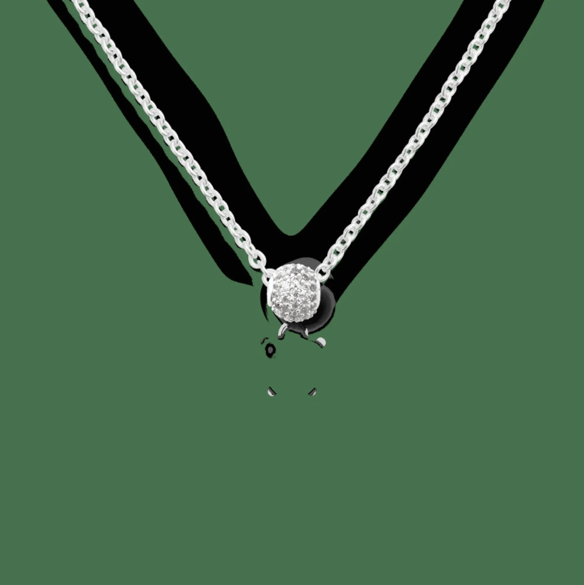 Daniel Wellington Berlocker<Pavé Orb White Crystal Charm S925 Sterling Silver