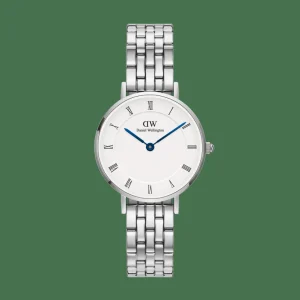 Daniel Wellington Damklockor<Petite Roman Numerals 5-Link Silver