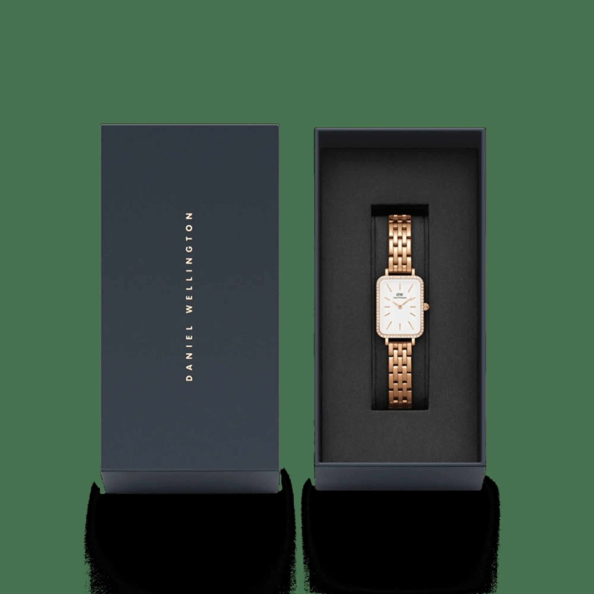 Daniel Wellington Damklockor<Quadro Lumine Bezel 5-Link Melrose Rose Gold