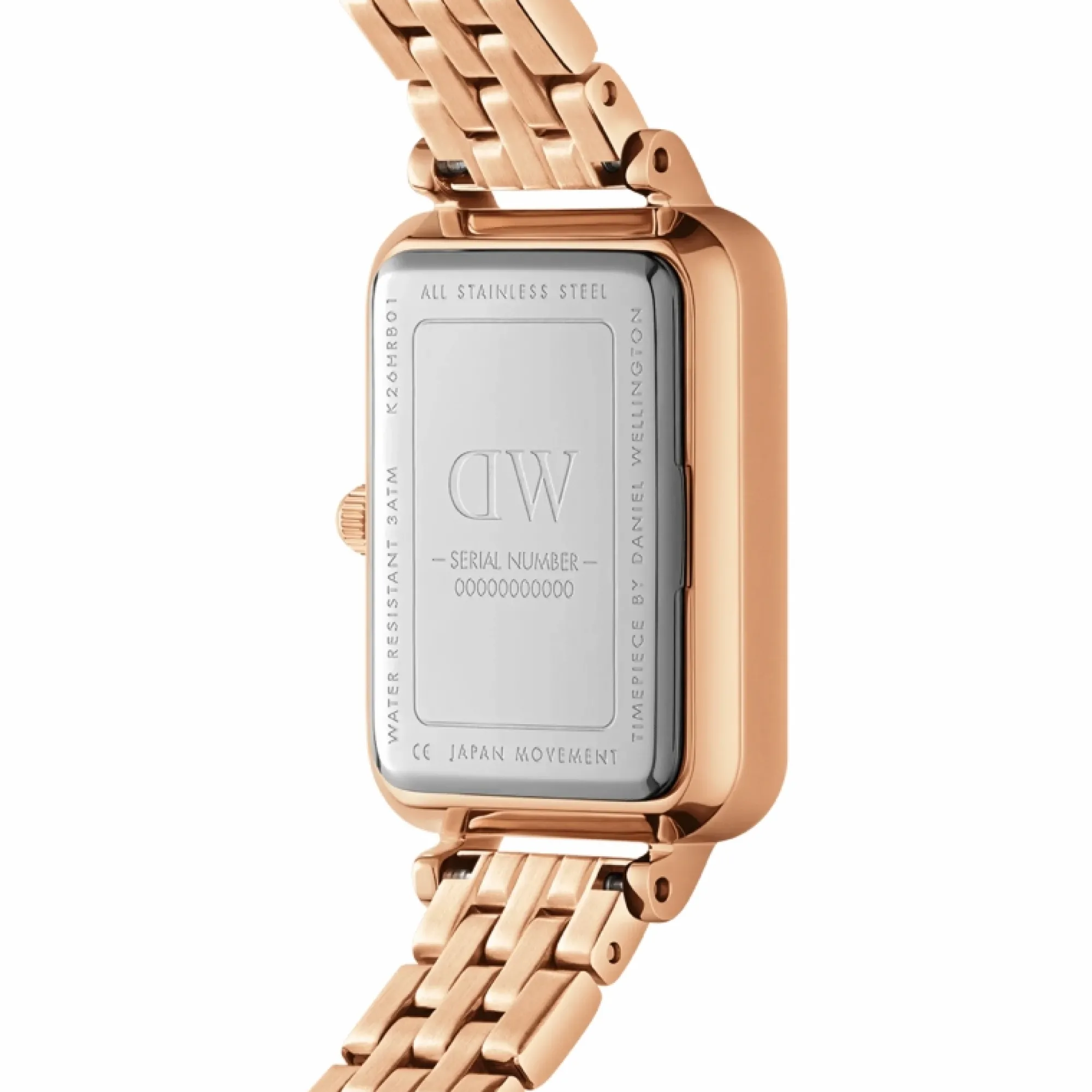Daniel Wellington Damklockor<Quadro Lumine Bezel 5-Link Melrose Rose Gold