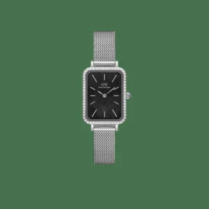 Daniel Wellington Damklockor<Quadro Lumine Bezel Sterling Black MOP Silver