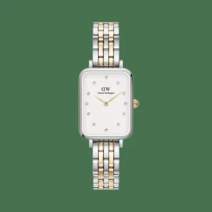 Daniel Wellington Damklockor<Quadro Lumine 5-link two-tone Silver