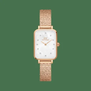 Daniel Wellington Damklockor<Quadro Lumine Pressed Piano Rose Gold