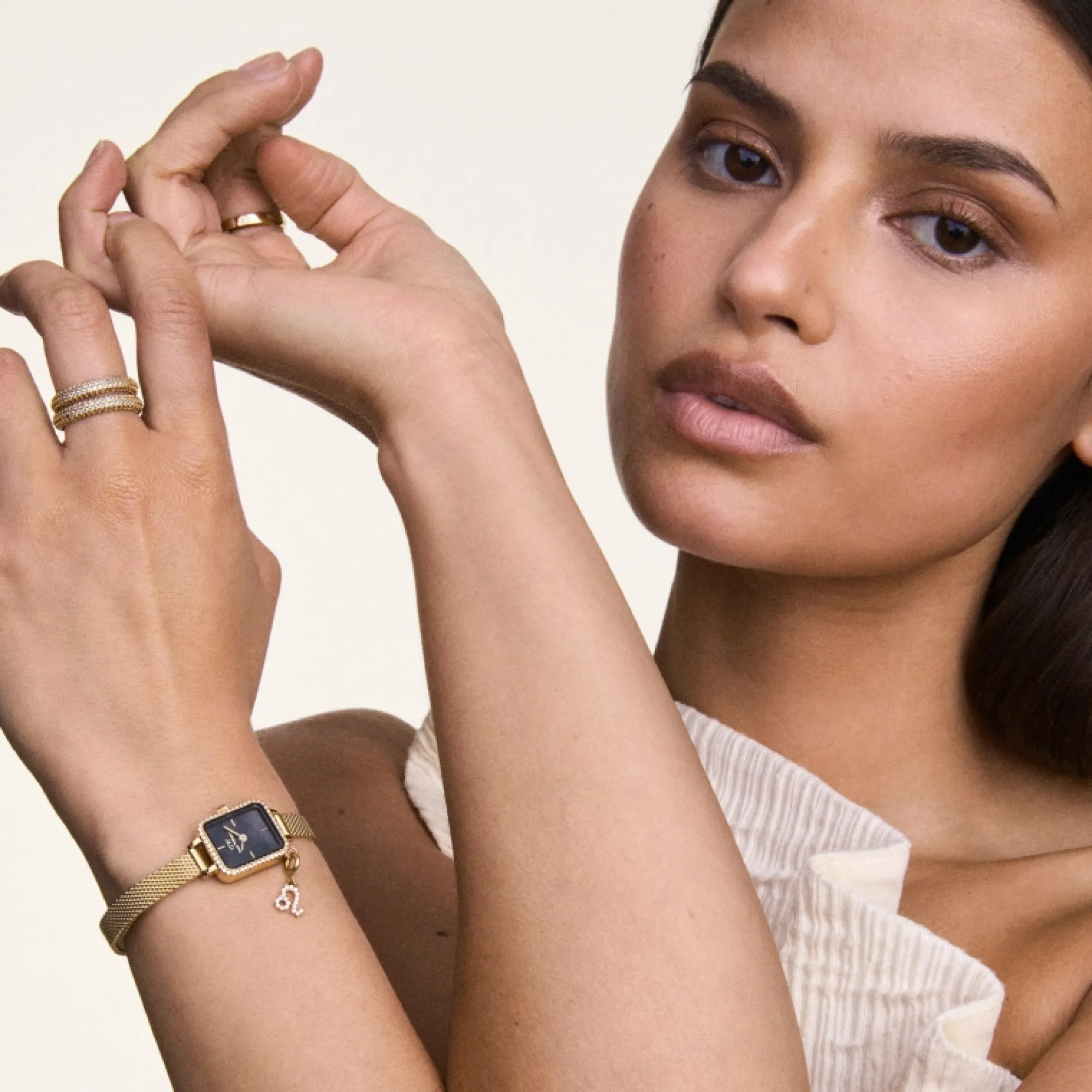 Daniel Wellington Damklockor<Quadro Mini Crystal Zodiac Ever Gold