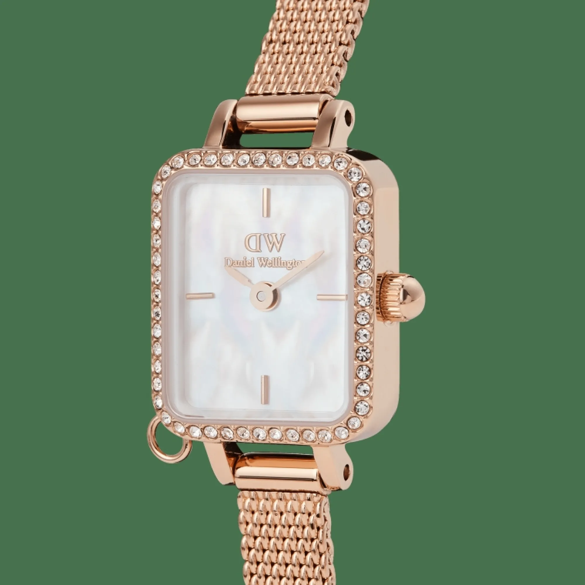 Daniel Wellington Damklockor<Quadro Mini Crystal Zodiac Melrose Rose Gold