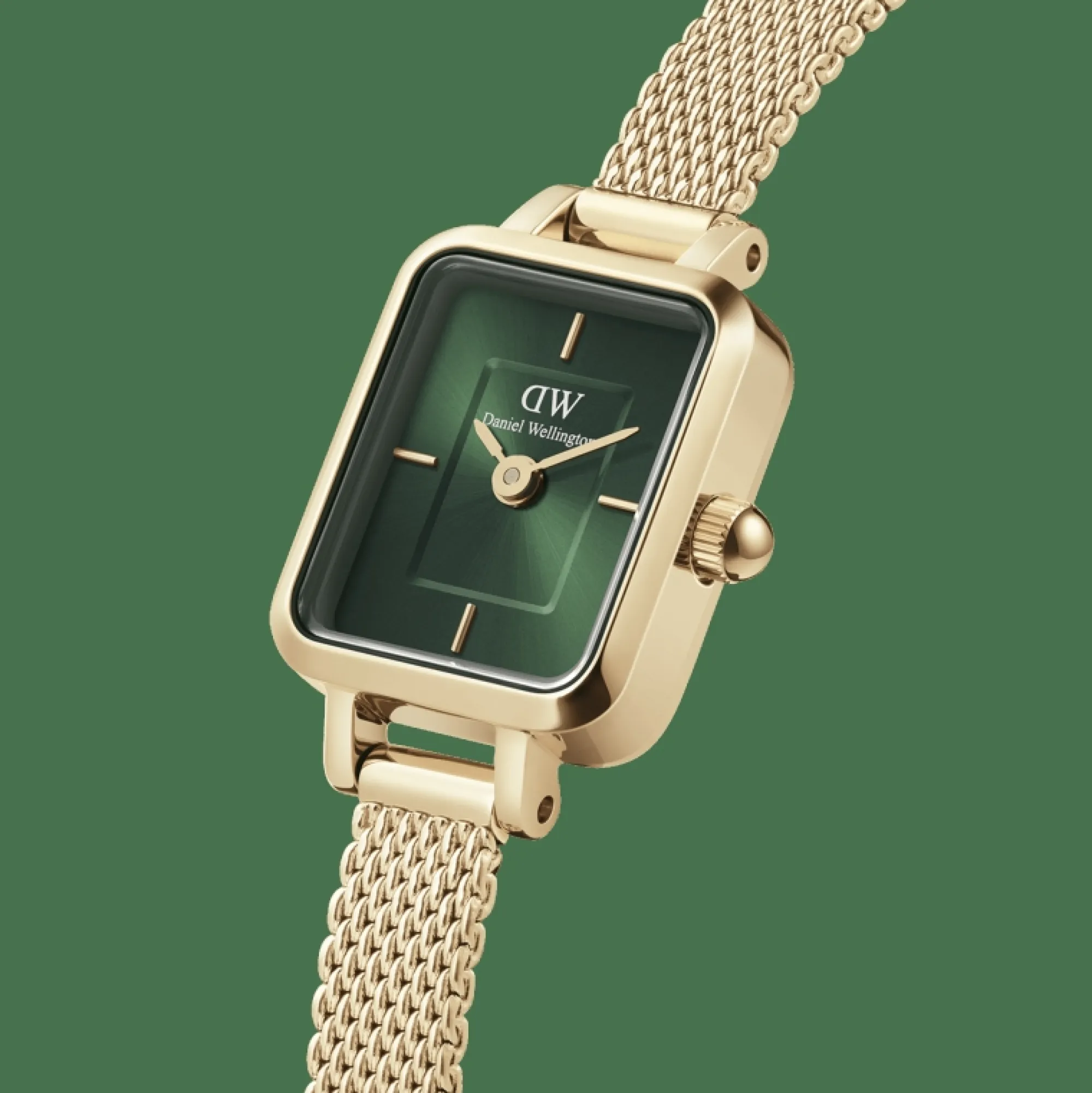 Daniel Wellington Damklockor<Quadro Mini Ever Emerald Gold