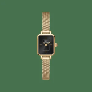 Daniel Wellington Damklockor<Quadro Mini Ever Onyx Gold