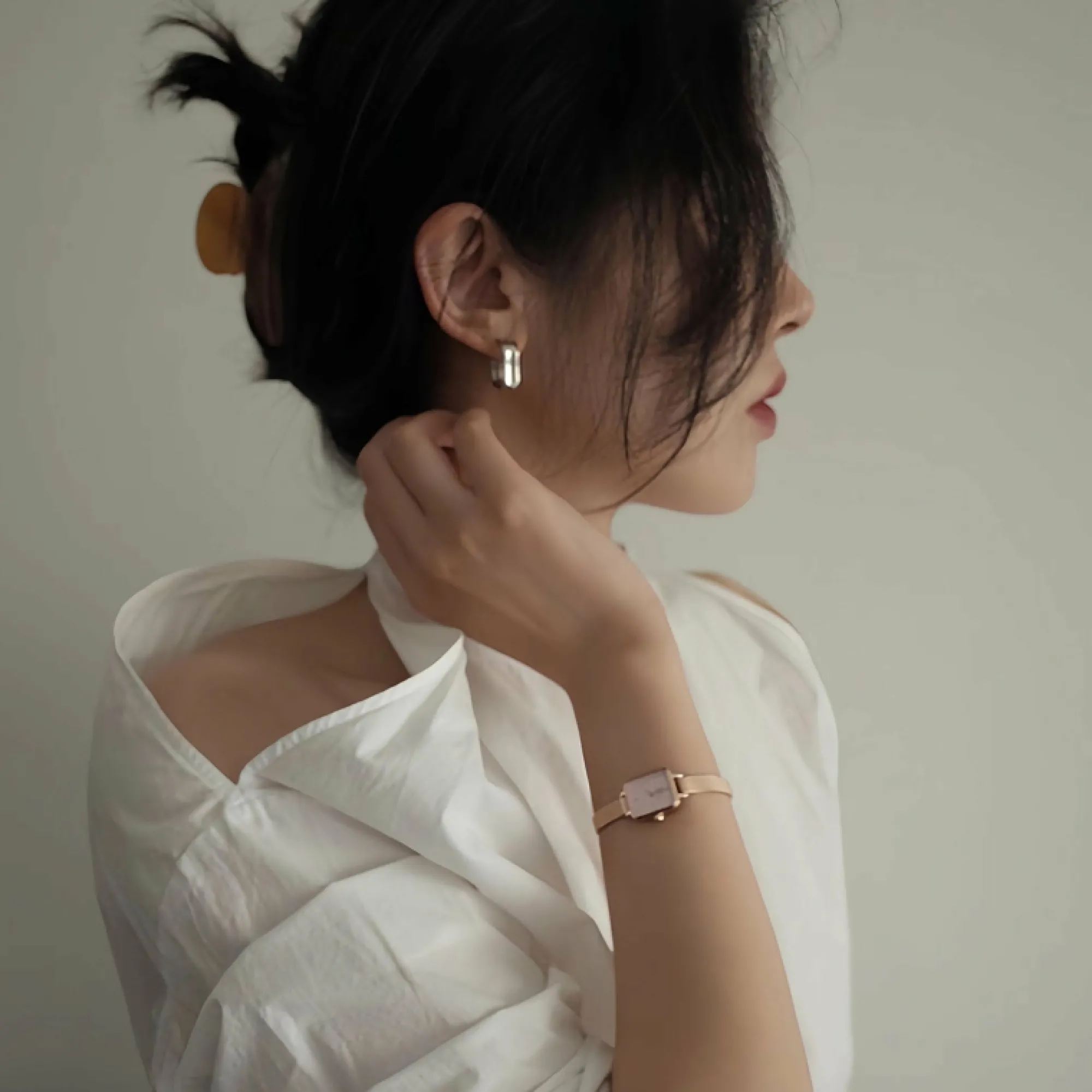 Daniel Wellington Damklockor<Quadro Mini Melrose Blush Rose Gold