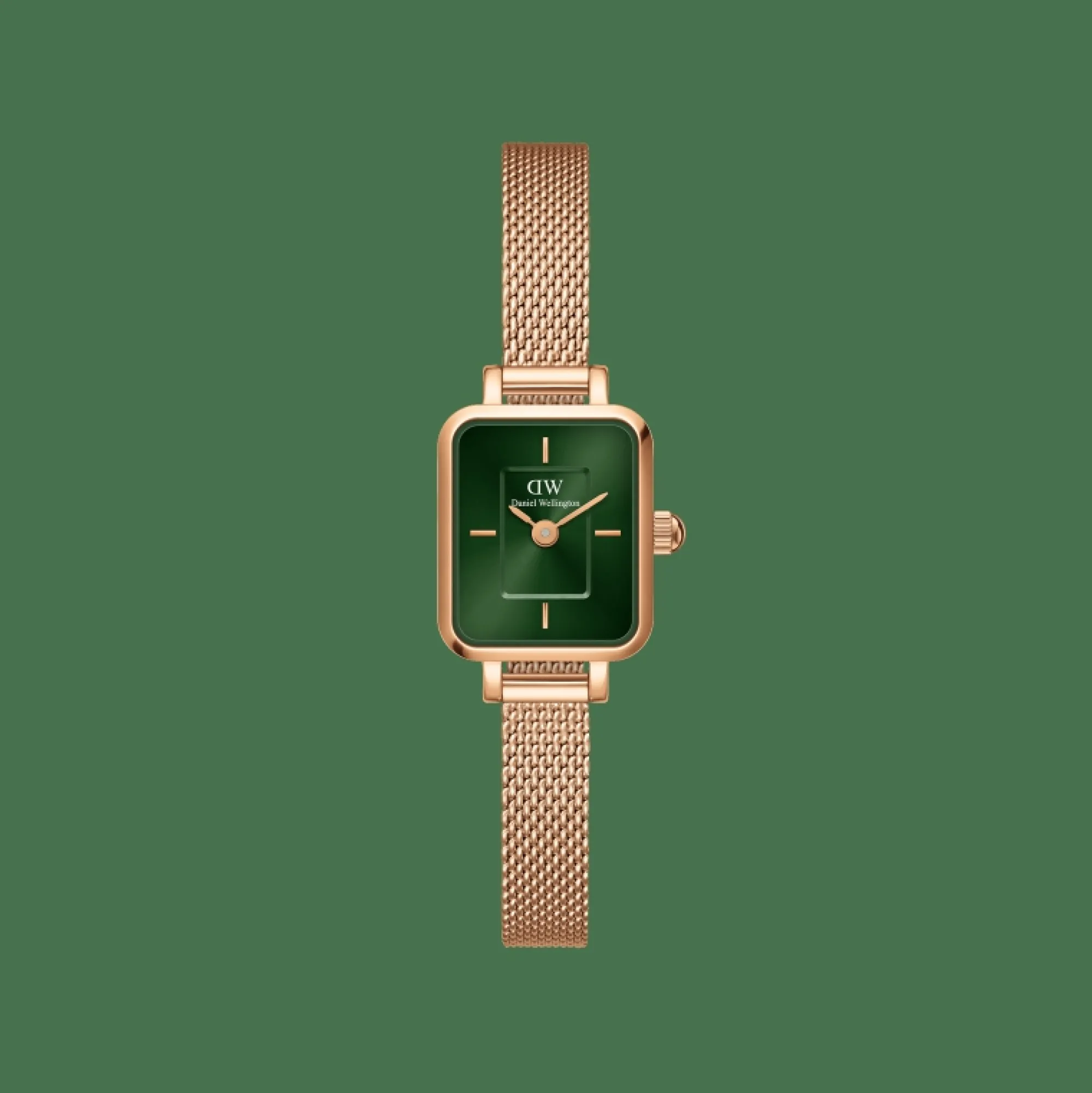 Daniel Wellington Damklockor<Quadro Mini Melrose Emerald Rose Gold