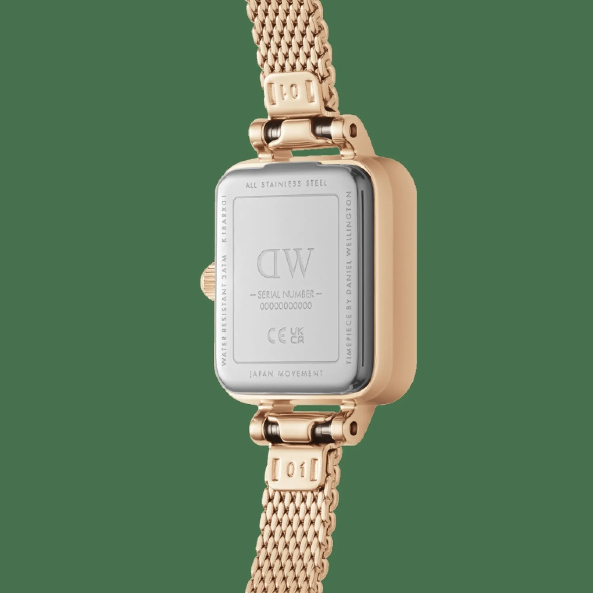 Daniel Wellington Damklockor<Quadro Mini Melrose Emerald Rose Gold