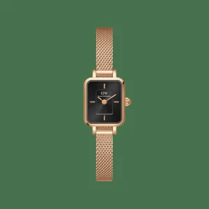 Daniel Wellington Damklockor<Quadro Mini Melrose Onyx Rose Gold