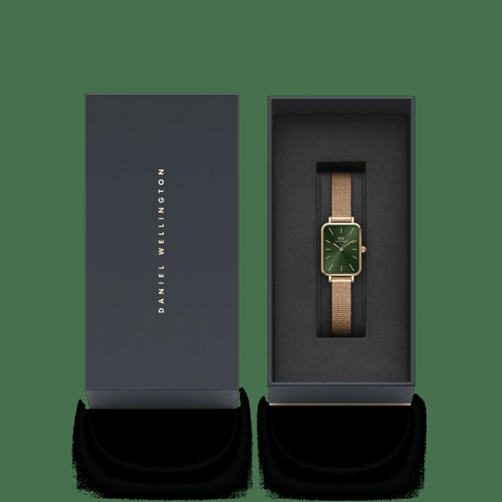 Daniel Wellington Damklockor<Quadro Pressed Melrose Emerald Rose Gold