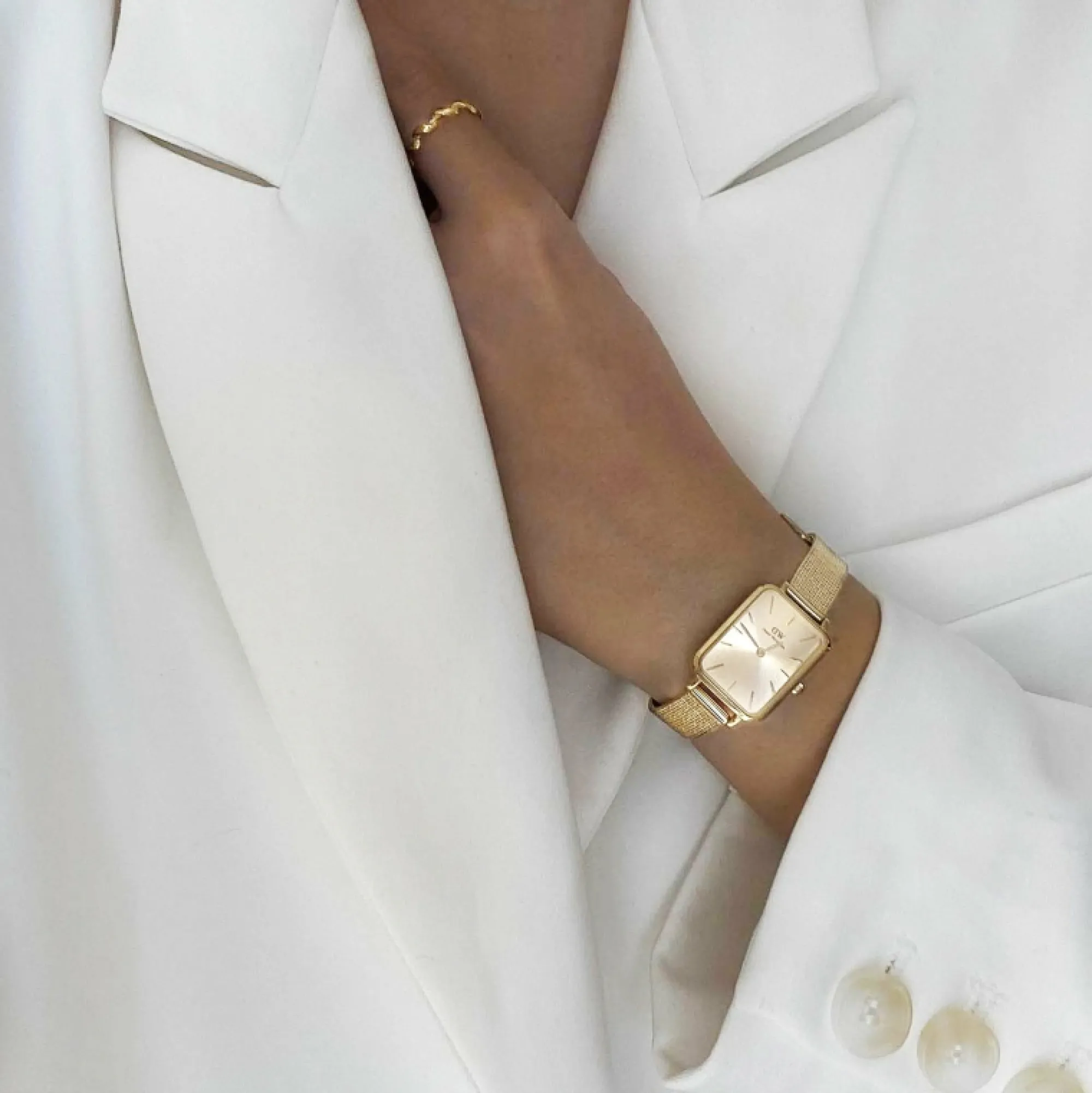 Daniel Wellington Damklockor<Quadro Pressed Unitone Gold