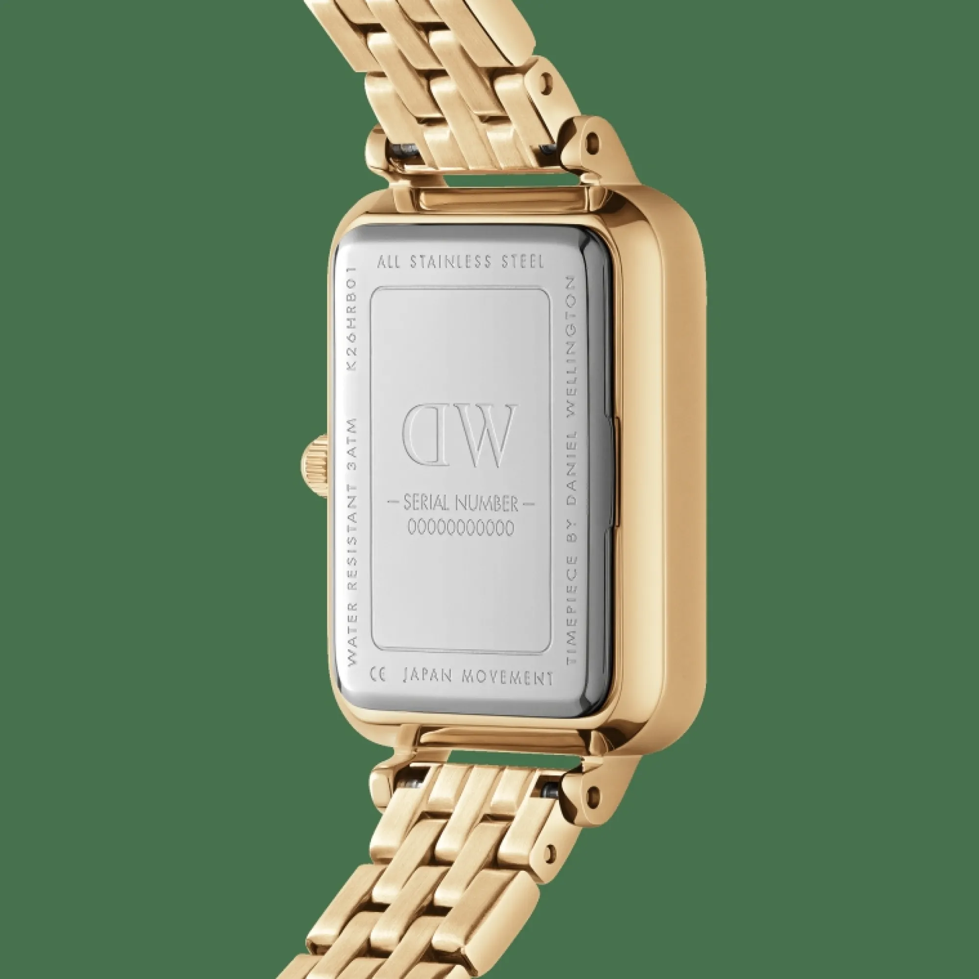 Daniel Wellington Damklockor<Quadro Roman Numerals 5-Link Gold