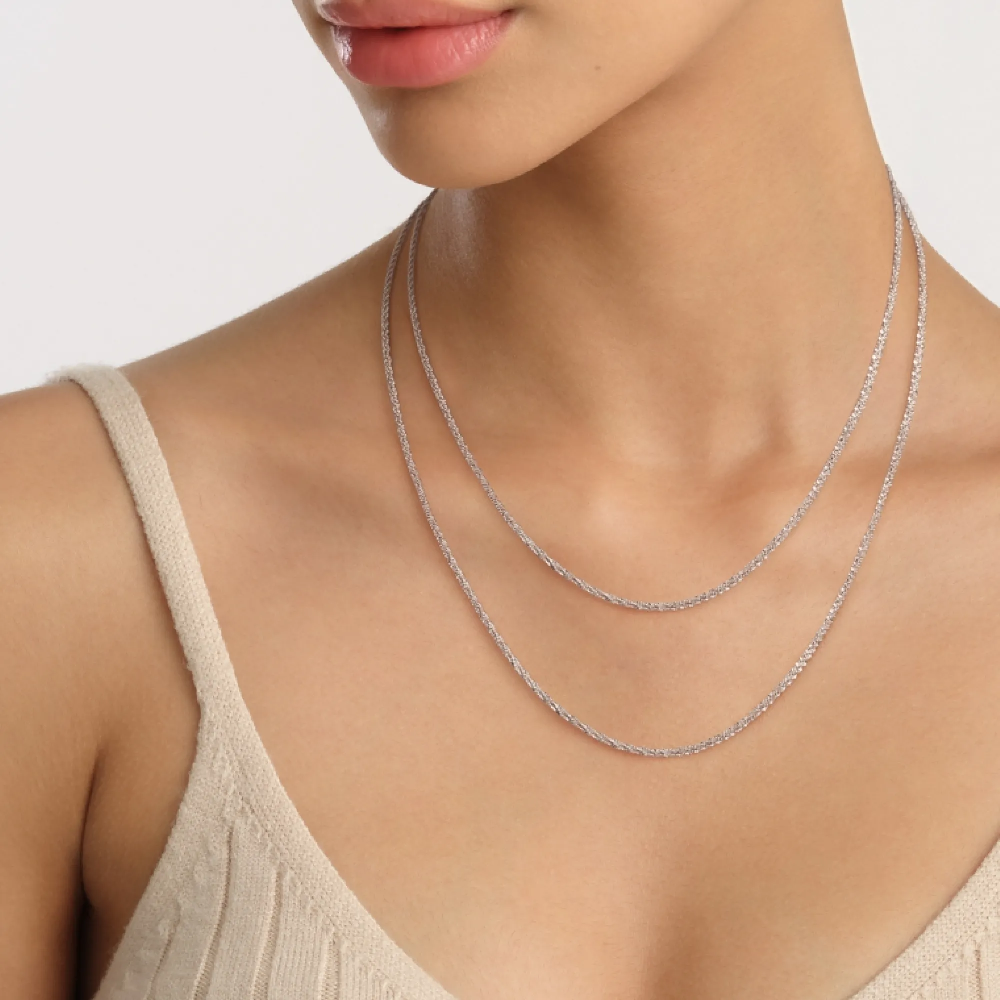 Daniel Wellington Halsband<Twisted Chain Necklace S Silver